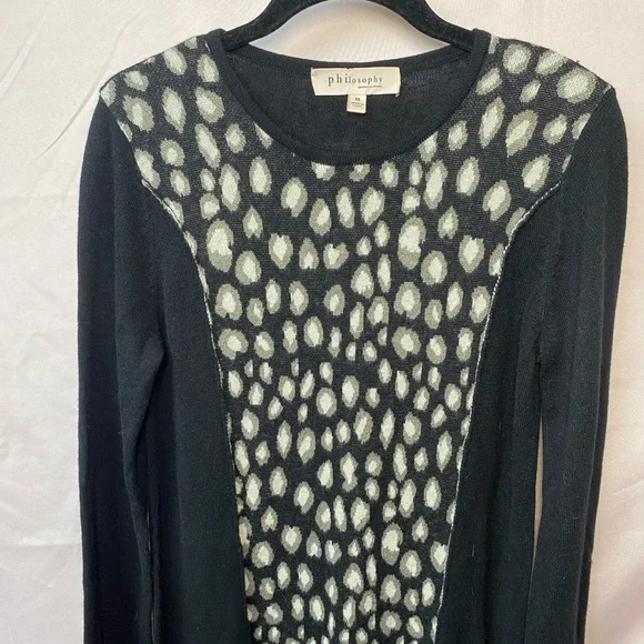 Philosophy Republic Clothing Medium Sweater Dress Knit Leopard Print - Picture 4 of 14
